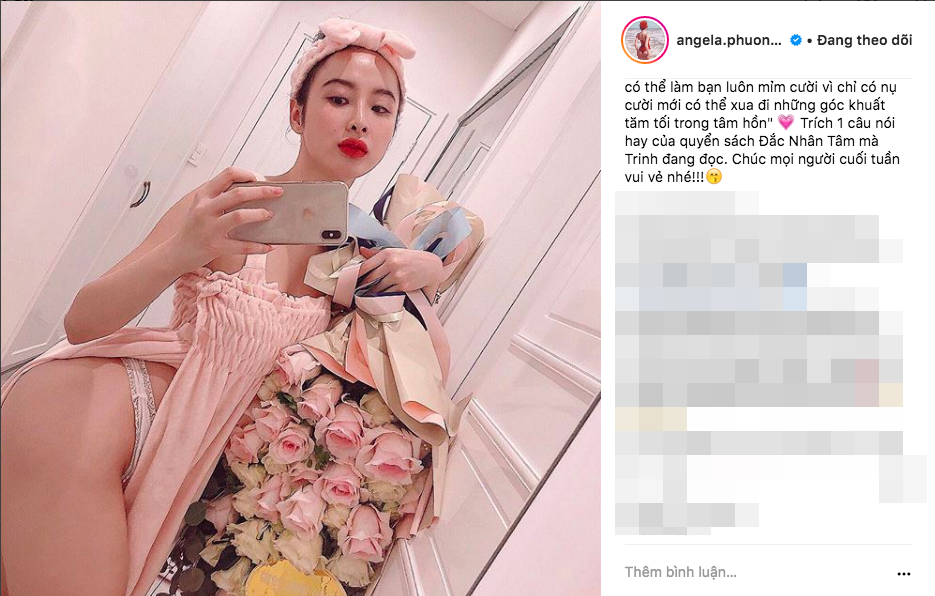 Bó hoa không có lỗi, chỉ mong Angela Phương Trinh đừng tạo dáng làm khổ bó hoa nữa mà thôi Bó hoa không có lỗi, chỉ mong Angela Phương Trinh đừng tạo dáng làm khổ bó hoa nữa mà thôi